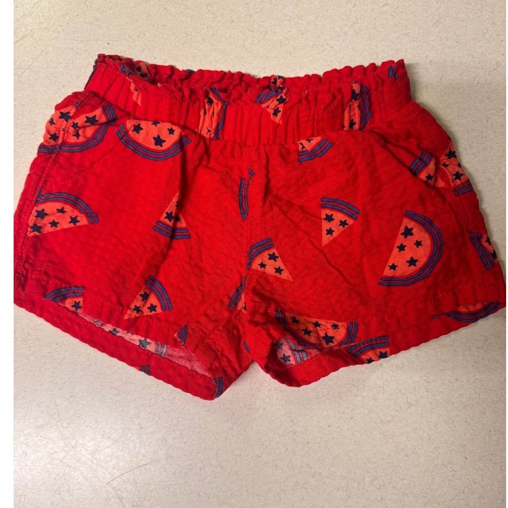 Cat & Jack Toddler Girls Red Watermelon Print Cotton Gauze Shorts 3T